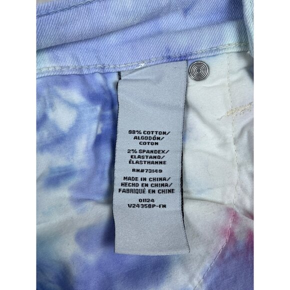 FashionNova Women's Multicolor Washed Tie- Die Straight Cut Jeans Sz 5 - Picture 5 of 7